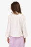 Judith & Charles White Cotton Double Breasted Short Jacket Size 2