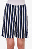 Sportmax Code Blue/White Stripe Shorts Size 38