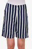 Sportmax Code Blue/White Stripe Shorts Size 38