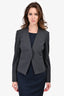 Theory Grey Fitted Cropped Blazer Size 6