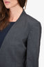 Theory Grey Fitted Cropped Blazer Size 6