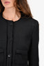 Escada Black Tweed Front Blazer Size 36