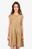 Love Moschino Brown Cotton High Low Cap Sleeve Dress Size 6