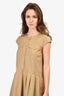 Love Moschino Brown Cotton High Low Cap Sleeve Dress Size 6