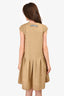 Love Moschino Brown Cotton High Low Cap Sleeve Dress Size 6