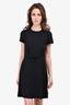 Red Valentino Black Bow Detail Cap Sleeve Shift Dress Size 44
