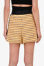 Maje Gold Metallic Tweed Shorts Size 38