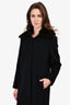 Max Mara Black Wool Mink Collar Size 4