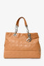 Christian Dior 2007 Brown Cannage Leather Lady Dior Shopping Tote