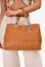 Christian Dior 2007 Brown Cannage Leather Lady Dior Shopping Tote