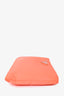 Prada Neon Orange Puffy Nylon Clutch with Chain