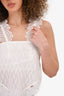Waimari White Eyelet Lace Detail Sleeveless Top/Maxi Skirt Set Size S