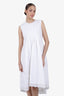 Simone Rocha White Lace Hem Sleeveless Dress Size 6