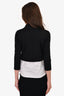Theory Black Sweater with White Button Down Overlay Size S