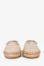 Prada Beige Leather Bow Detail Espadrilles Size 36