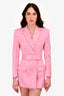 Alexander Wang Pink Satin Blazer Dress Size 2