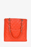 Pre-Loved Chanel™ 2012 Orange Caviar Leather Grand Shopping Petite Tote
