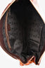 Gucci Brown Patent Leather Patterned Bow Detailed Clutch