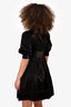 Fendi Black Double Breasted Balloon Sleeve Dress Size 42