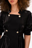 Fendi Black Double Breasted Balloon Sleeve Dress Size 42