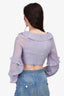 Majorelle Purple Sheer Tie Front Top Size M