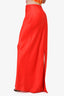 Alice + Olivia Red Satin Maxi Skirt Size 8