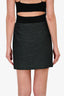 St. John Green Metallic Mini Skirt Size 4