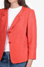 Max Mara Red Linen Blazer Size 46