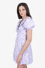 Rixo Purple/Blue Seashell Print Mini Dress Size 6