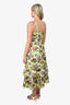 Ulla Johnson Green/Multicolour Floral Print Tiered Midi Dress Size 6