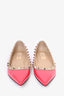 Valentino Pink Patent Rockstud Pointed Flats Size 36.5