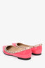 Valentino Pink Patent Rockstud Pointed Flats Size 36.5