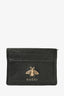 Gucci Black Leather Bee Card Holder