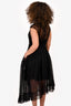 Simone Rocha Black Tulle Sleeveless Ruffle Tiered Dress Size 6