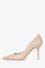 Jimmy Choo Nude Metallic Python Printed 'Agnes' Heels Size 38.5