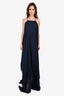 Larakhoury Navy Spaghetti Strap Layered Gown Size 38