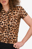 Reformation Leopard Print Button-up Top Size XS