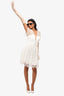 Nicholas White Eyelash Lace Mini Dress Size 4