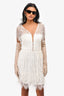 Nicholas White Eyelash Lace Mini Dress Size 4