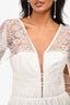Nicholas White Eyelash Lace Mini Dress Size 4