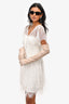 Nicholas White Eyelash Lace Mini Dress Size 4