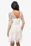 Nicholas White Eyelash Lace Mini Dress Size 4