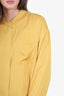 Max Mara Yellow Silk Button-Down Long-Sleeve Tunic Dress Size 48