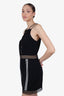 Jonathan Simkhai Black/White Cage Detail Sleeveless Dress Size 6