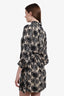 Essentiel Antwerp Black/Cream Snakeskin Patterned Mock Neck Dress Size 34
