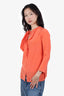 Victoria Beckham Orange Ruffle Blouse size 42