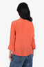 Victoria Beckham Orange Ruffle Blouse size 42