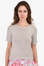 Loro Piana Grey Silk/Cotton Knit Top Size 38