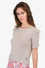 Loro Piana Grey Silk/Cotton Knit Top Size 38