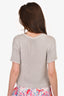 Loro Piana Grey Silk/Cotton Knit Top Size 38